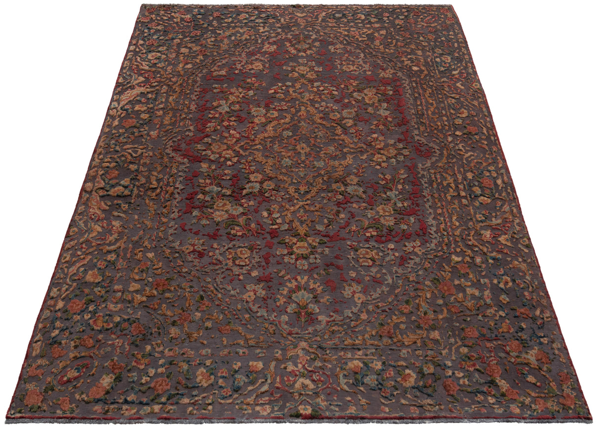 Alfombra vintage en relieve | 287 x 198 cm