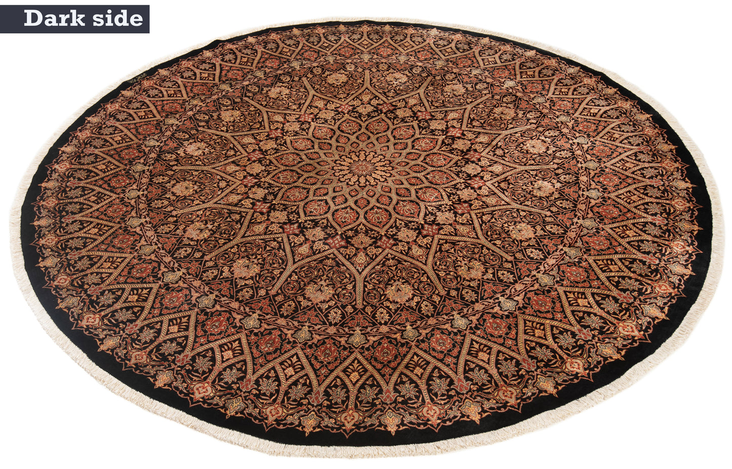 Alfombra persa Mohammadi de seda Qom | 200 x 200 cm
