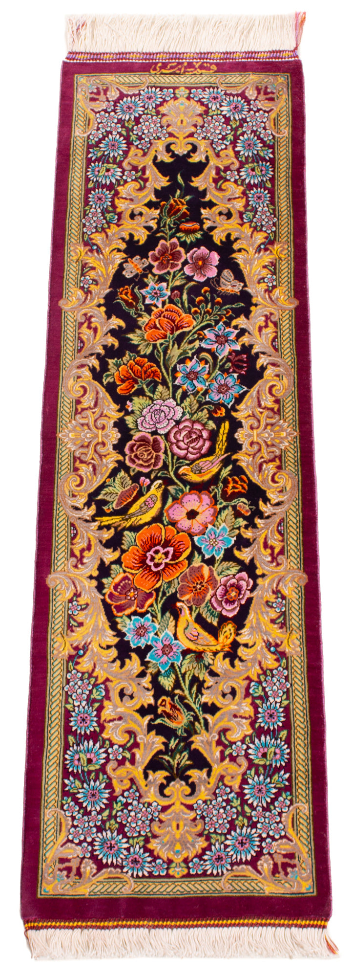 Alfombra Persa Qom | 101 x 29 cm