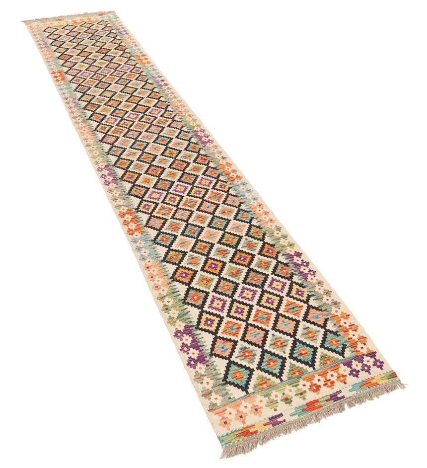 Kilim afgano | 394 x 76 cm