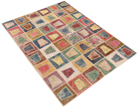 Carpetes de retalhos persas | 200 x 148 cm