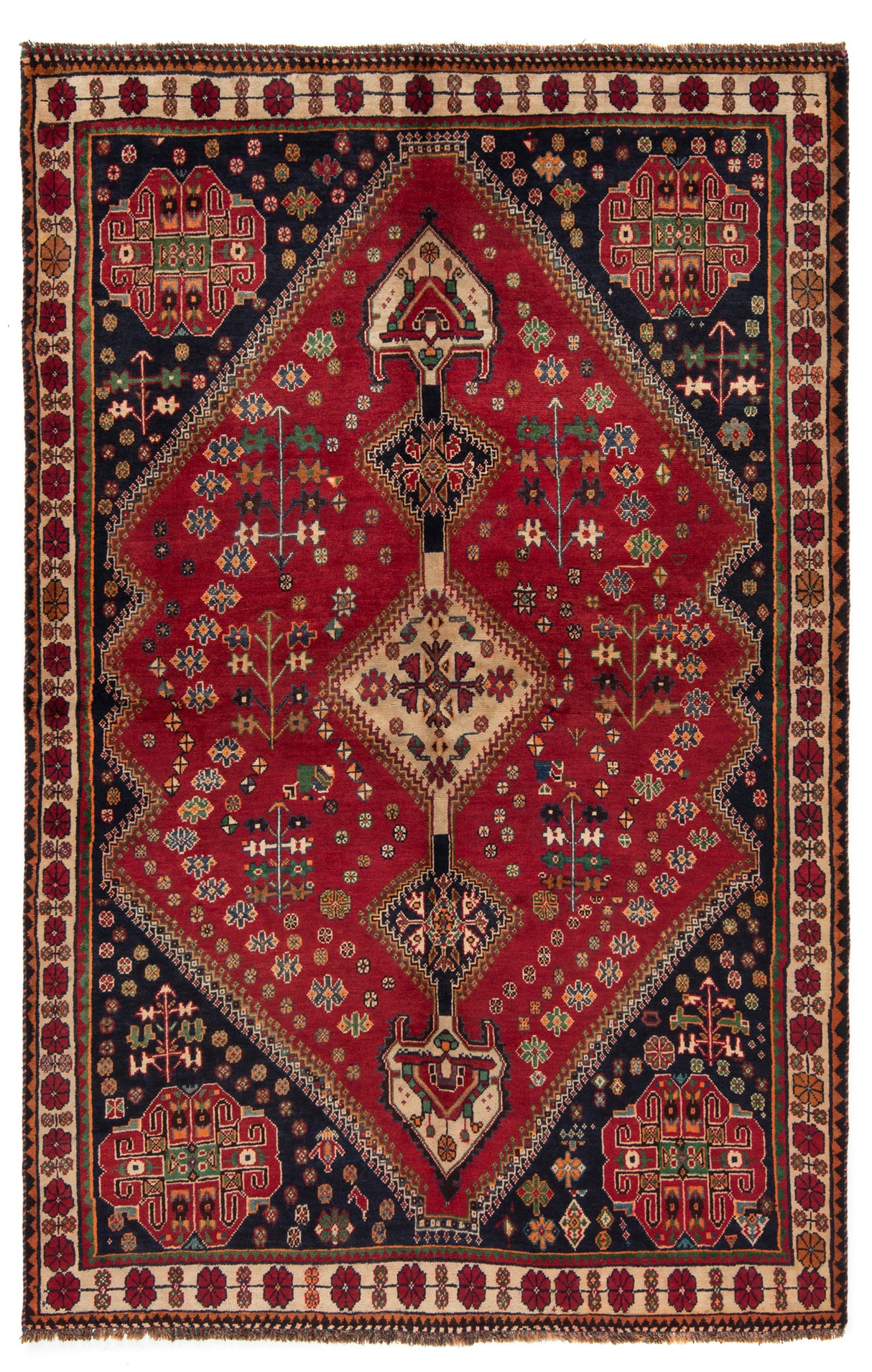 Carpetes persas Shiraz Ghashqai | 237 x 154 cm