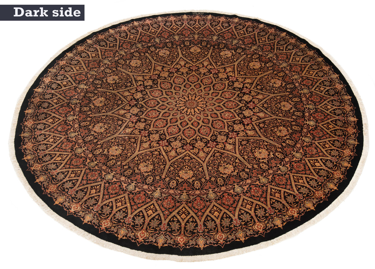 Carpete persa Mohammadi de seda qom | 200 x 200 cm