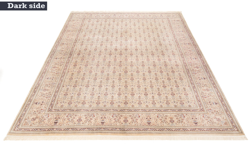 Alfombra persa de seda Qom | 354 x 252 cm