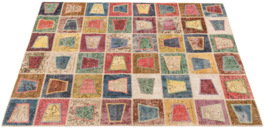 Carpetes de retalhos persas | 200 x 148 cm