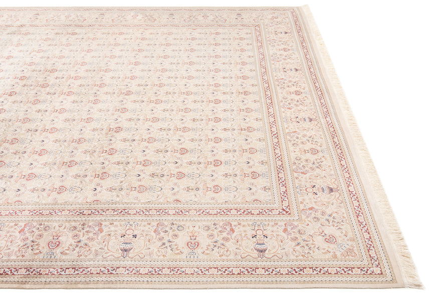 Alfombra persa de seda Qom | 354 x 252 cm