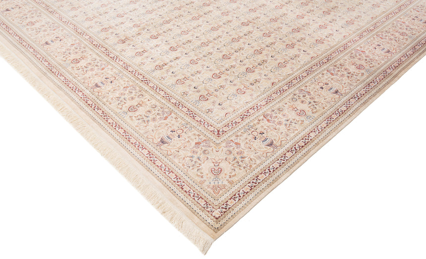 Alfombra persa de seda Qom | 354 x 252 cm