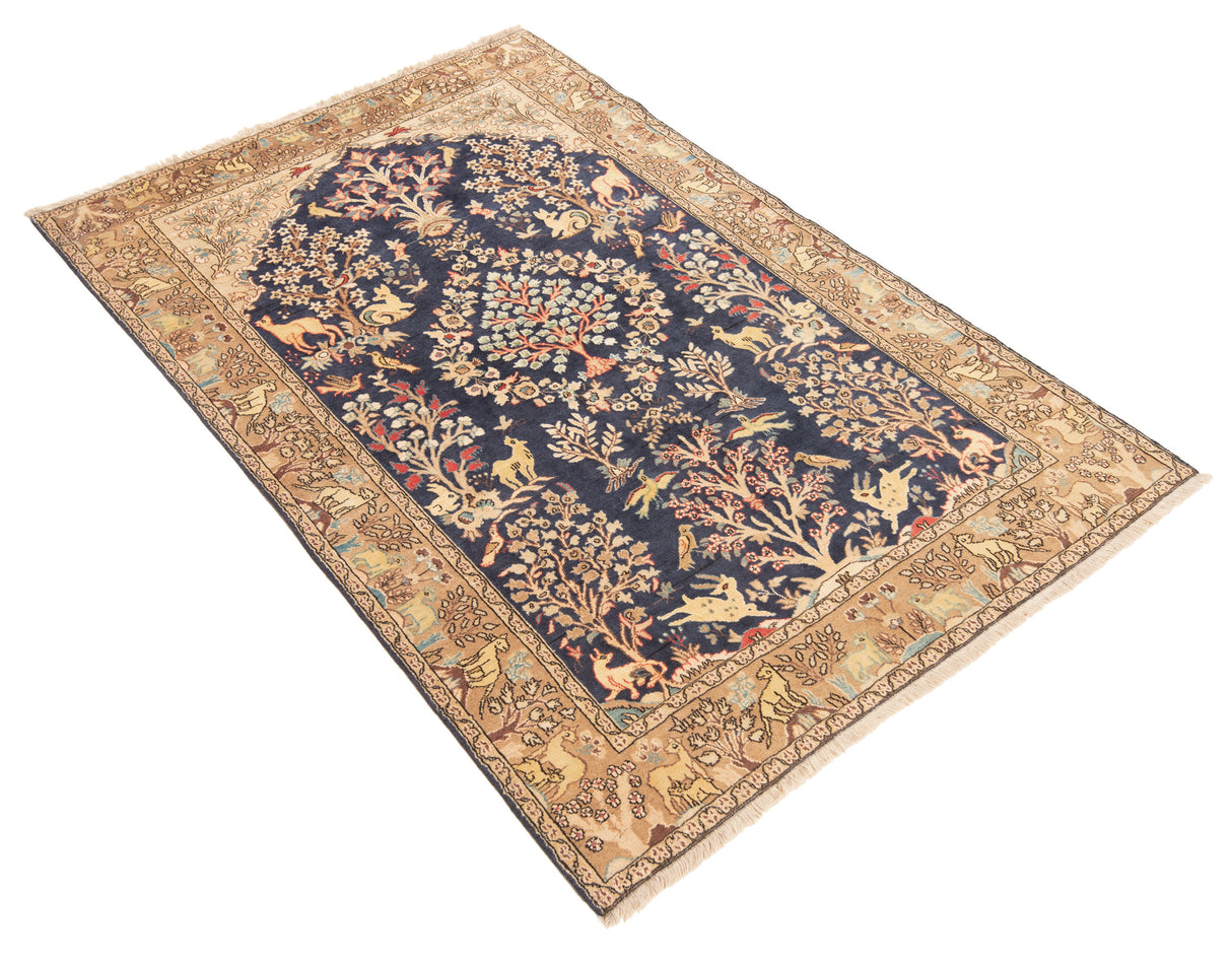 Carpete persa Qom | 200 x 133 cm