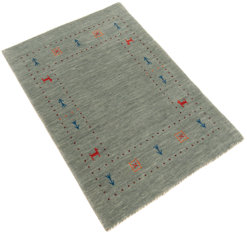 Alfombra en telar manual | 90 x 60 cm