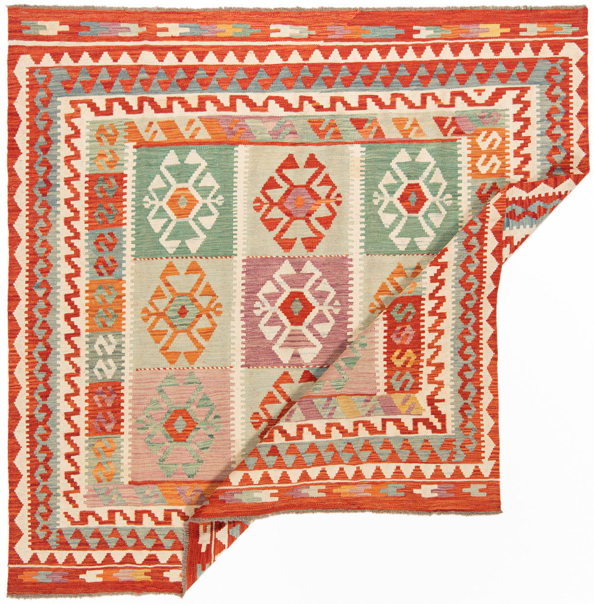 Kilim afgano | 203 x 205 cm