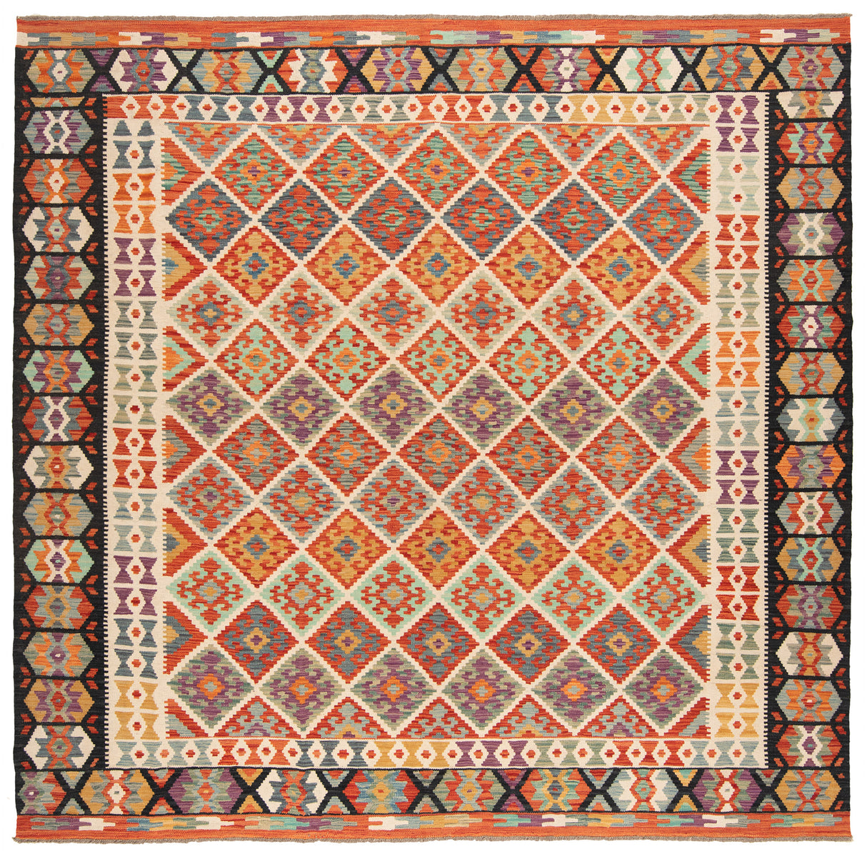 Kilim afgano | 257 x 265 cm