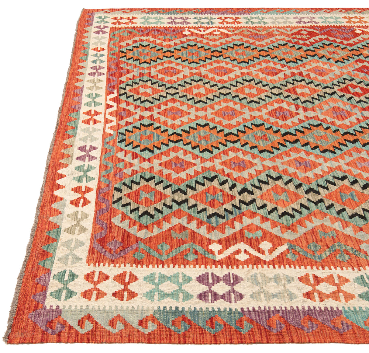 Kilim afegão | 246 x 240 cm