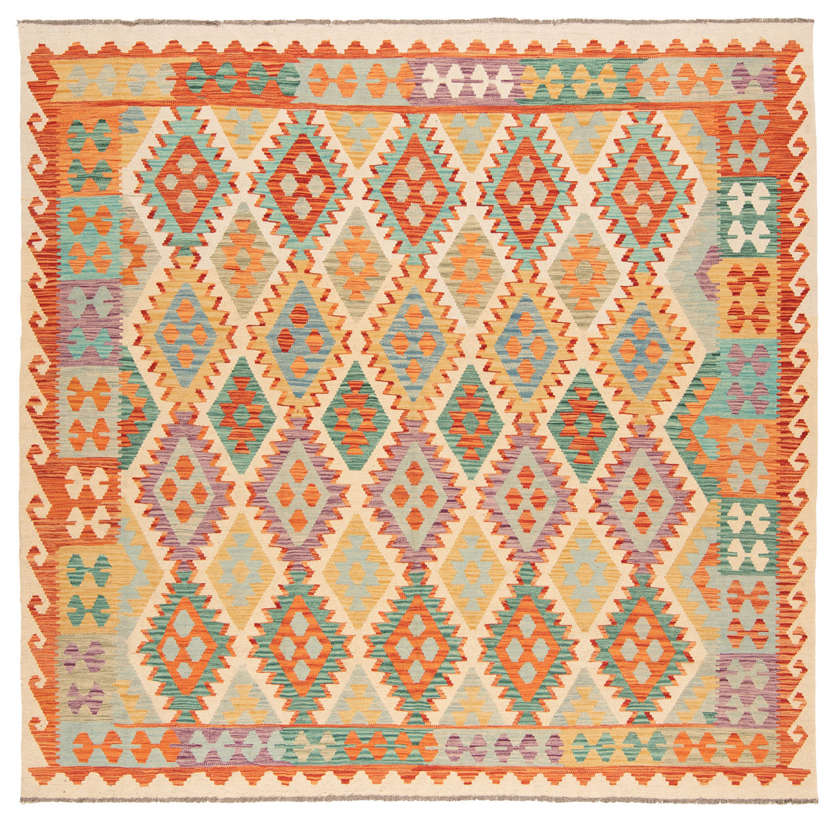 Kilim afegão | 243 x 248 cm