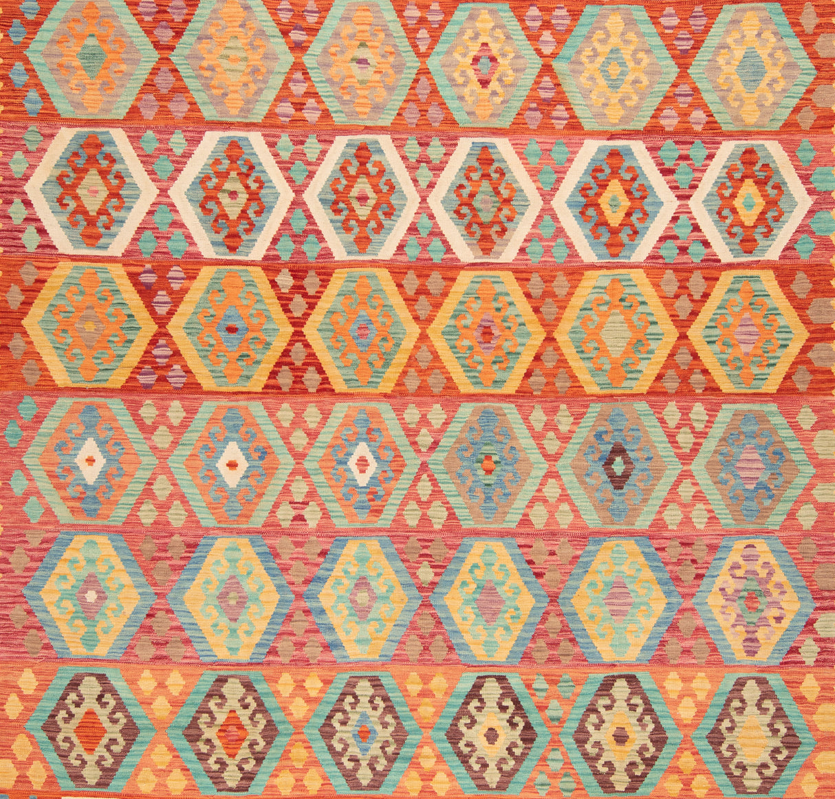 Kilim afegão | 385 x 313 cm