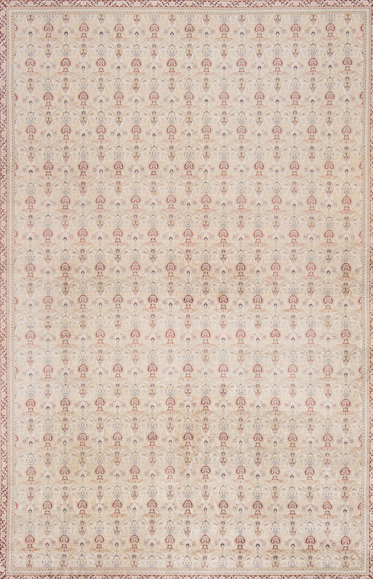 Alfombra persa de seda Qom | 354 x 252 cm
