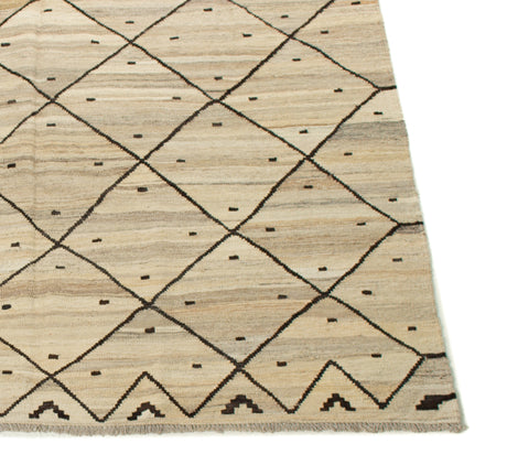 Kilim Moderno Gris Rombo | 251 x 184 cm