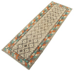 Kilim Afgano Gris | 247 x 81 cm