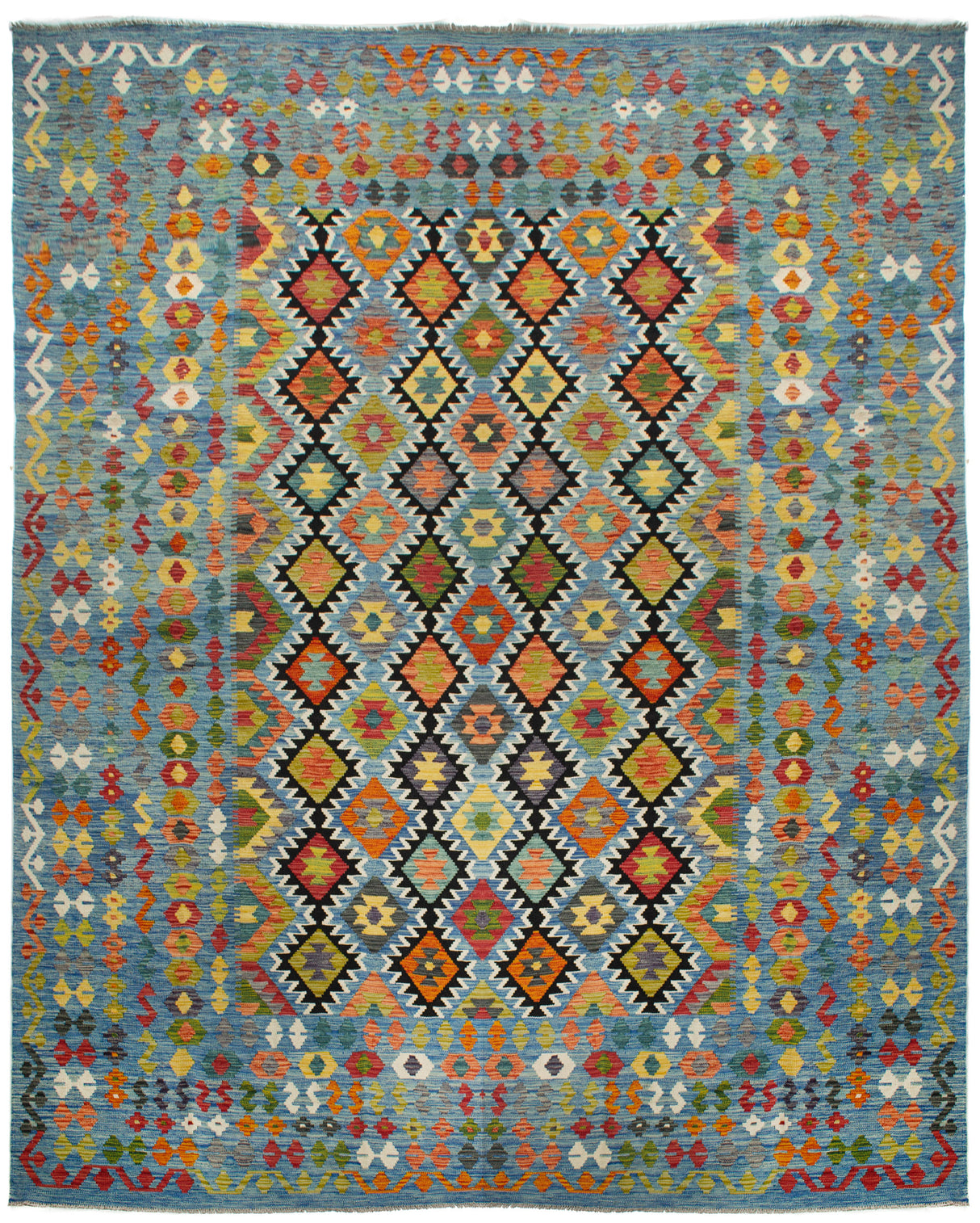 Kilim afegão | 396 x 317 cm 