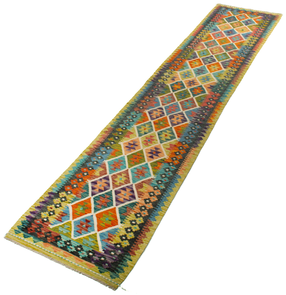 Kilim Afgano | 401 x 82 cm