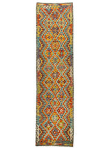 Kilim Afgano | 387 x 88 cm