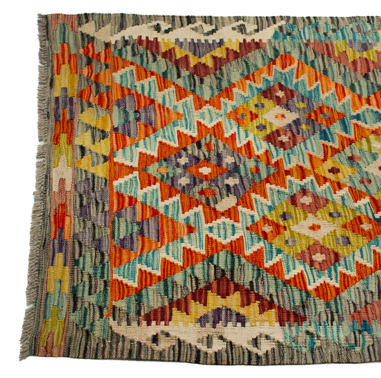 Kilim Afgano | 387 x 88 cm