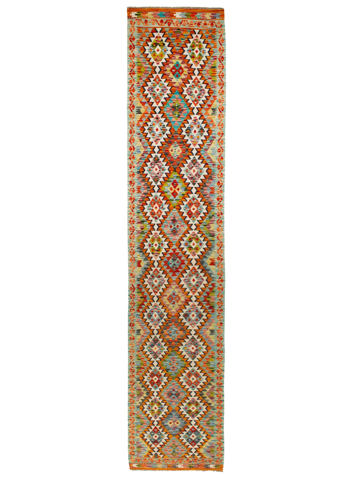 Kilim Afgano | 394 x 82 cm