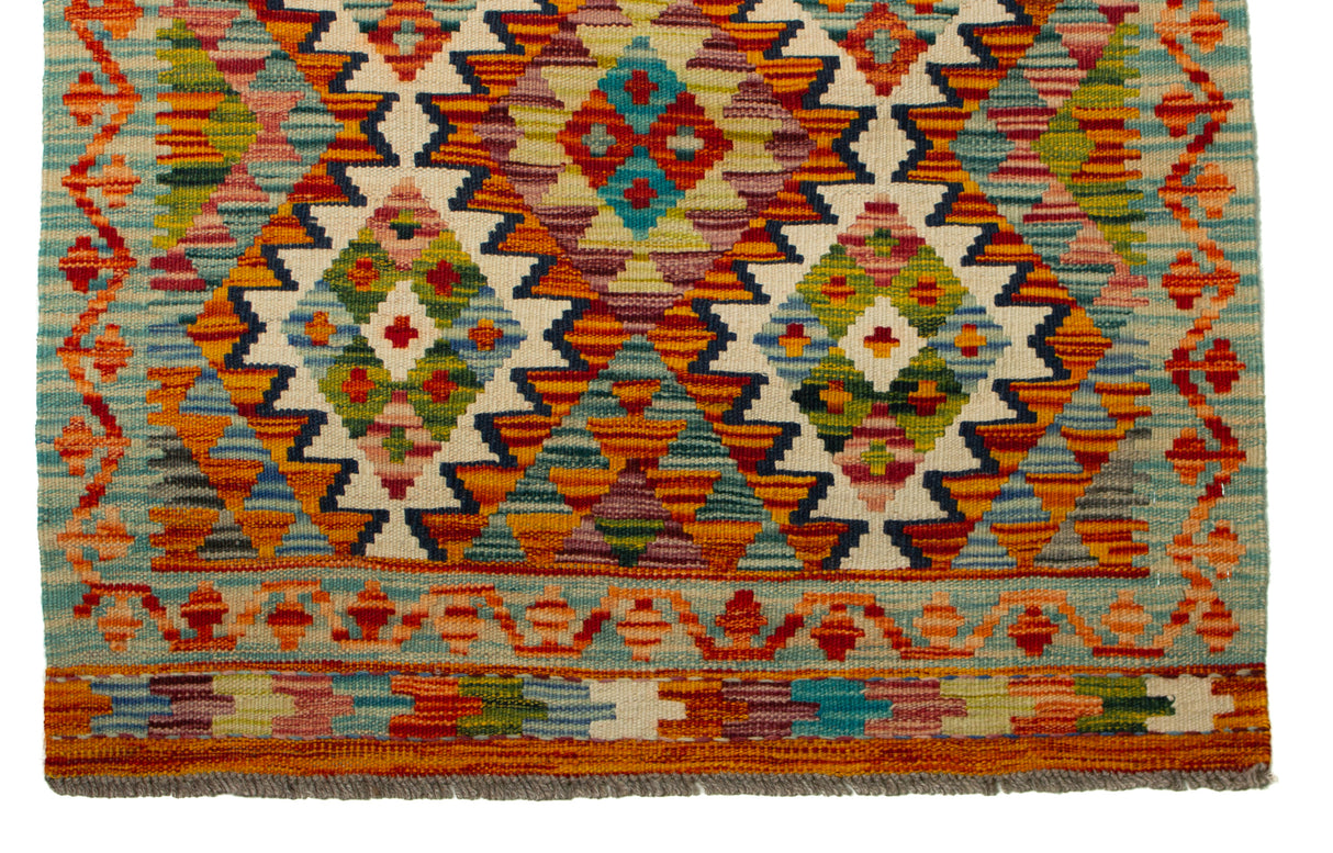 Kilim Afgano | 394 x 82 cm