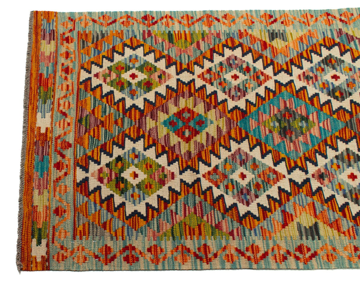 Kilim Afgano | 394 x 82 cm