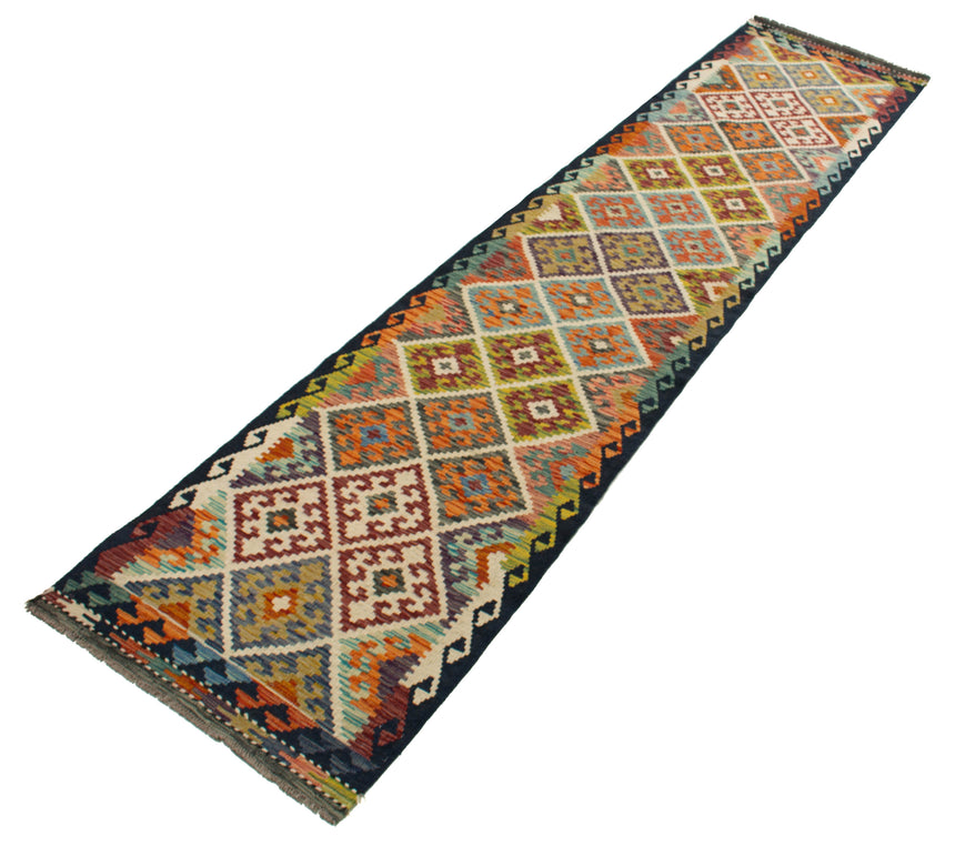 Kilim Afgano | 393 x 83 cm