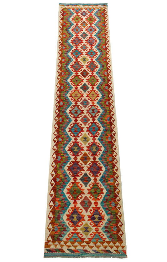 Kilim Afgano | 392 x 82 cm