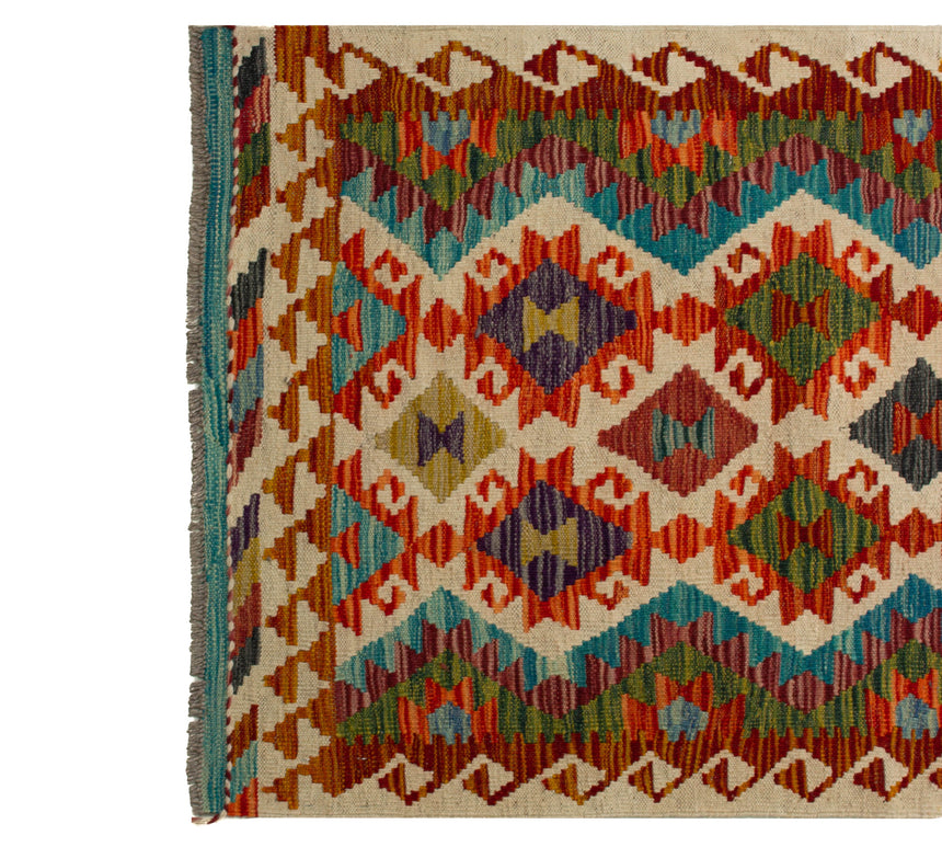 Kilim Afgano | 392 x 82 cm