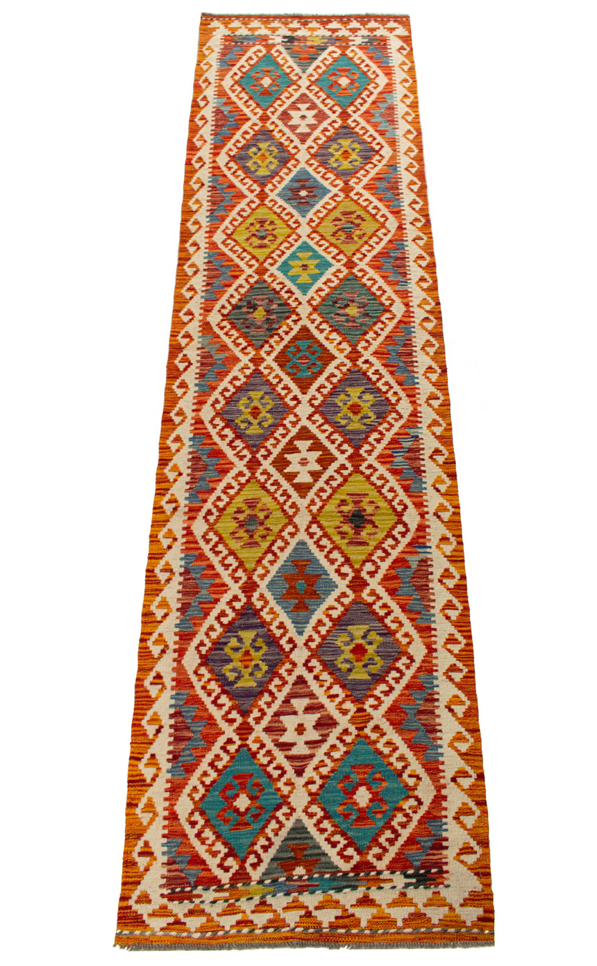Kilim Afgano | 299 x 78 cm