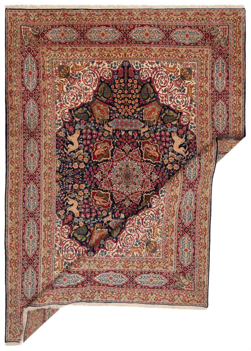 Alfombra Persa Kerman Antigua 80 Años | 397 x 290 cm