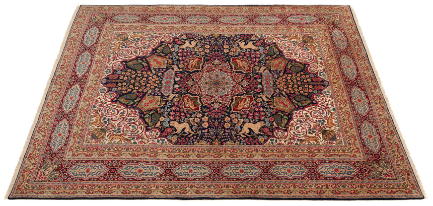 Alfombra Persa Kerman Antigua 80 Años | 397 x 290 cm