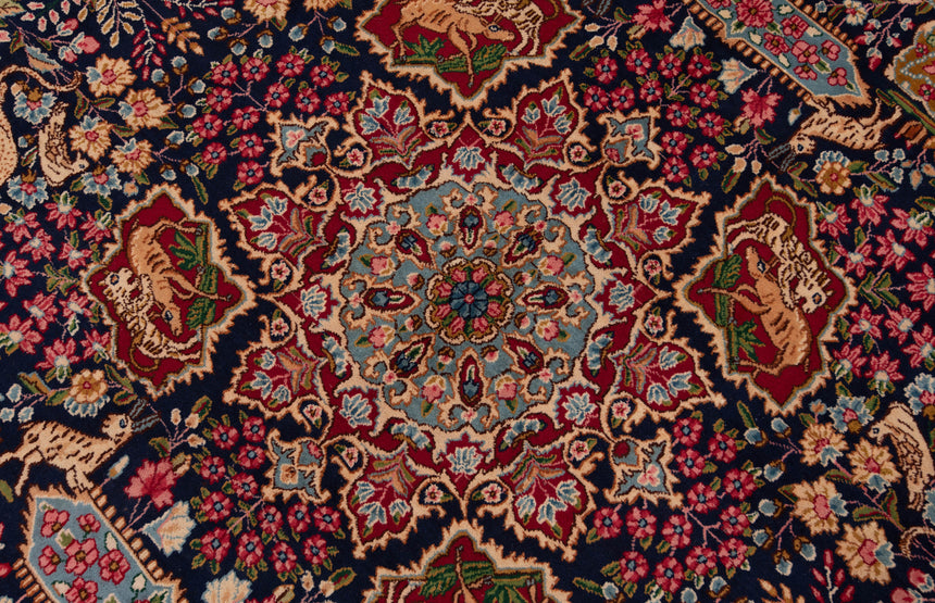 Alfombra Persa Kerman Antigua 80 Años | 397 x 290 cm