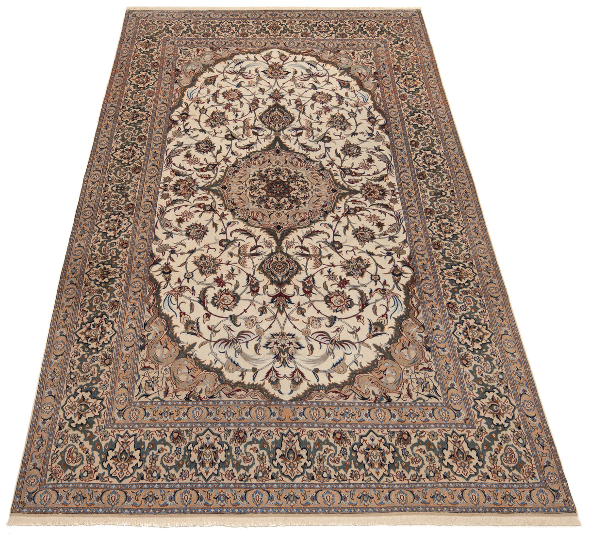 Alfombra Persa Nain 9La  Habibian Antigua 70 Años | 433 x 255 cm