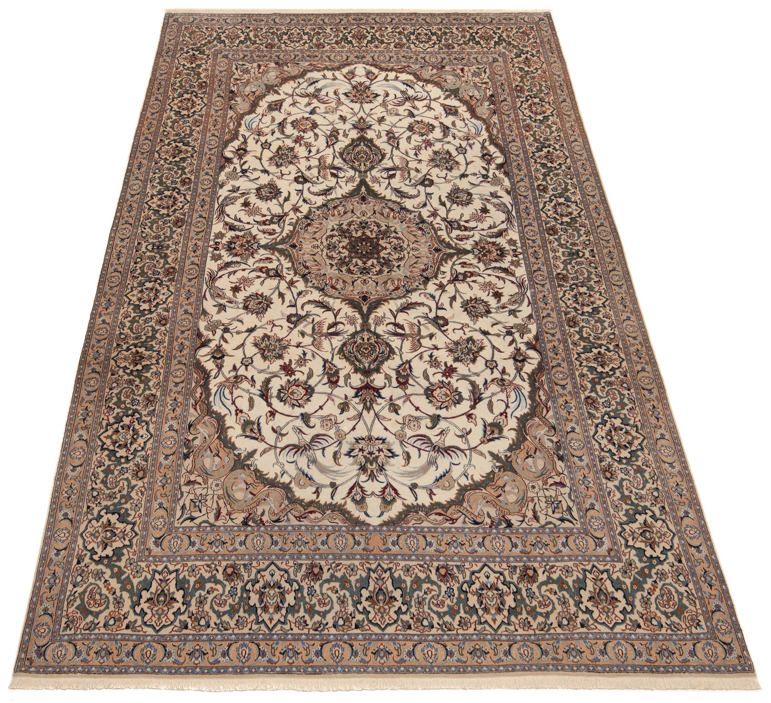 Nain 9La Habibian Persian Rug, Antique 70 Years | 433 x 255 cm 