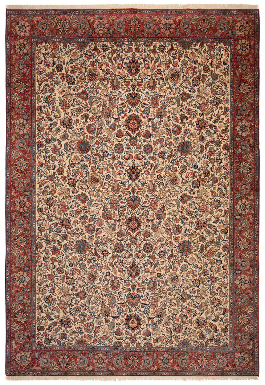 Alfombra Persa Isfahan Antigua 80 Años | 527 x 368 cm