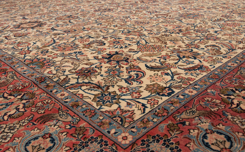 Alfombra Persa Isfahan Antigua 80 Años | 527 x 368 cm