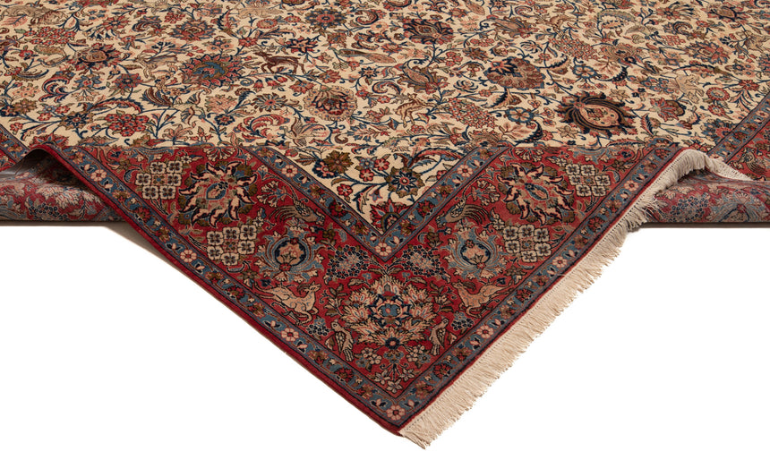 Alfombra Persa Isfahan Antigua 80 Años | 527 x 368 cm
