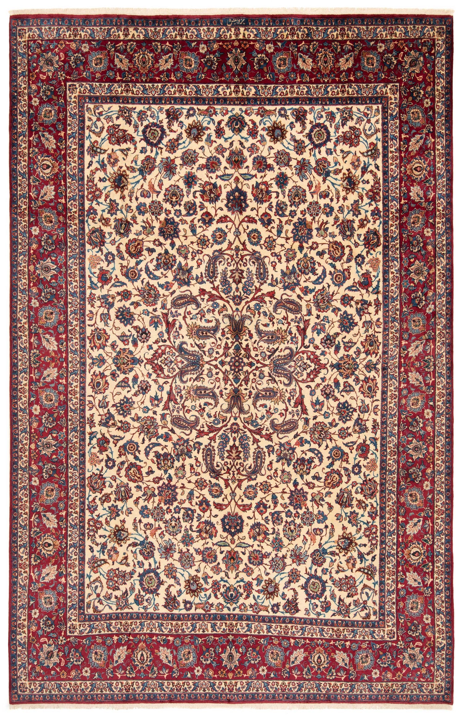 Alfombra Persa Yazd Antigua 80 Años | 452 x 297 cm