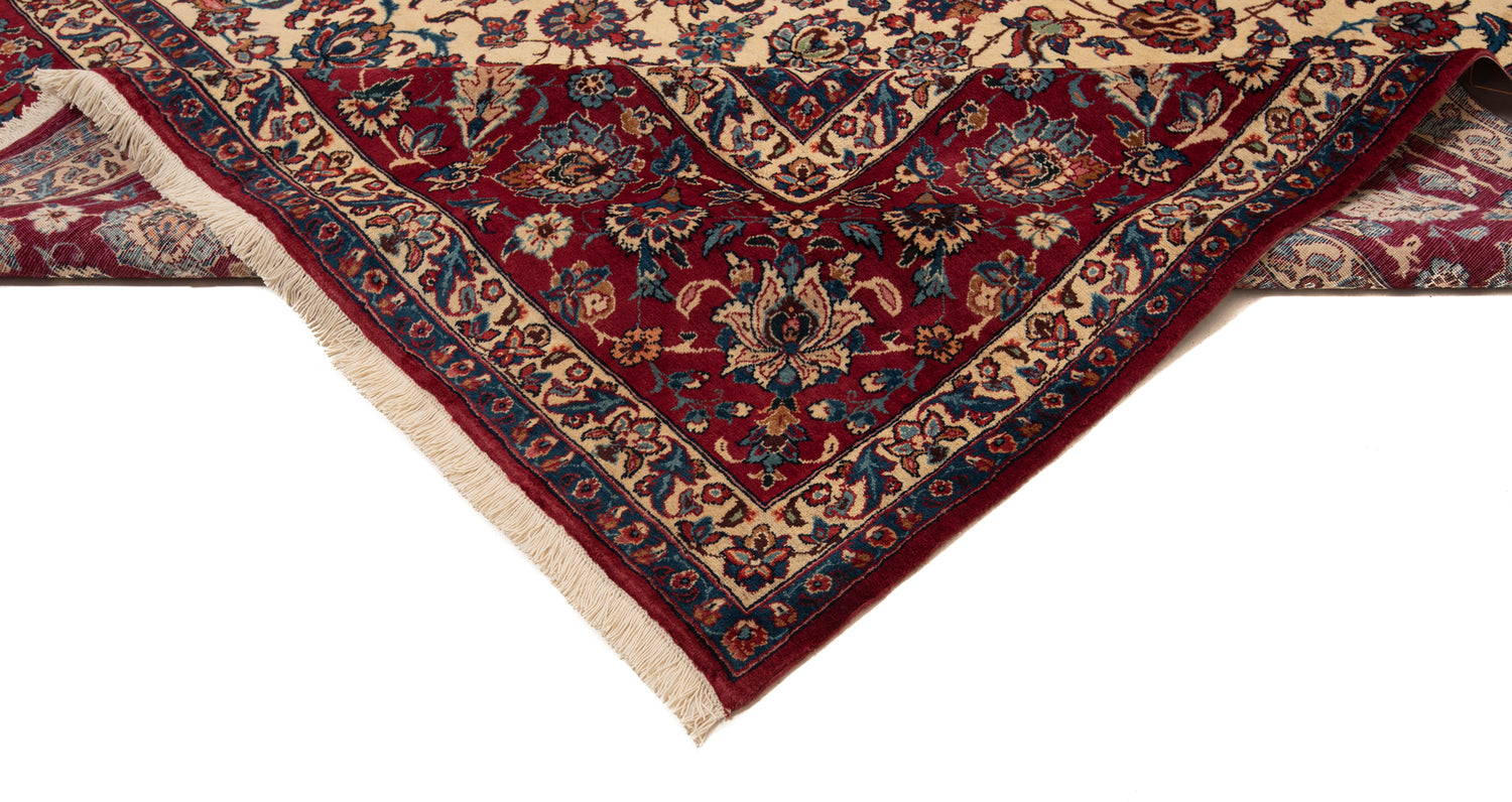 Alfombra Persa Yazd Antigua 80 Años | 452 x 297 cm