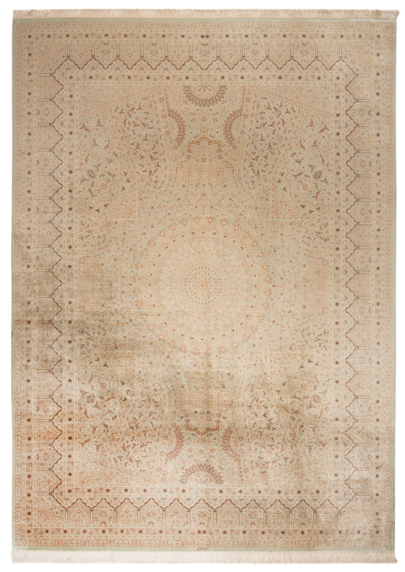 Alfombra persa Qom Silk Khani | 395 x 296 cm