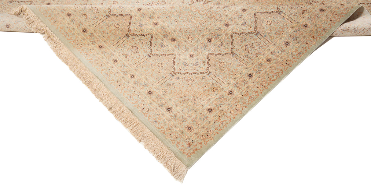 Carpete persa qom seda khani | 395 x 296 cm
