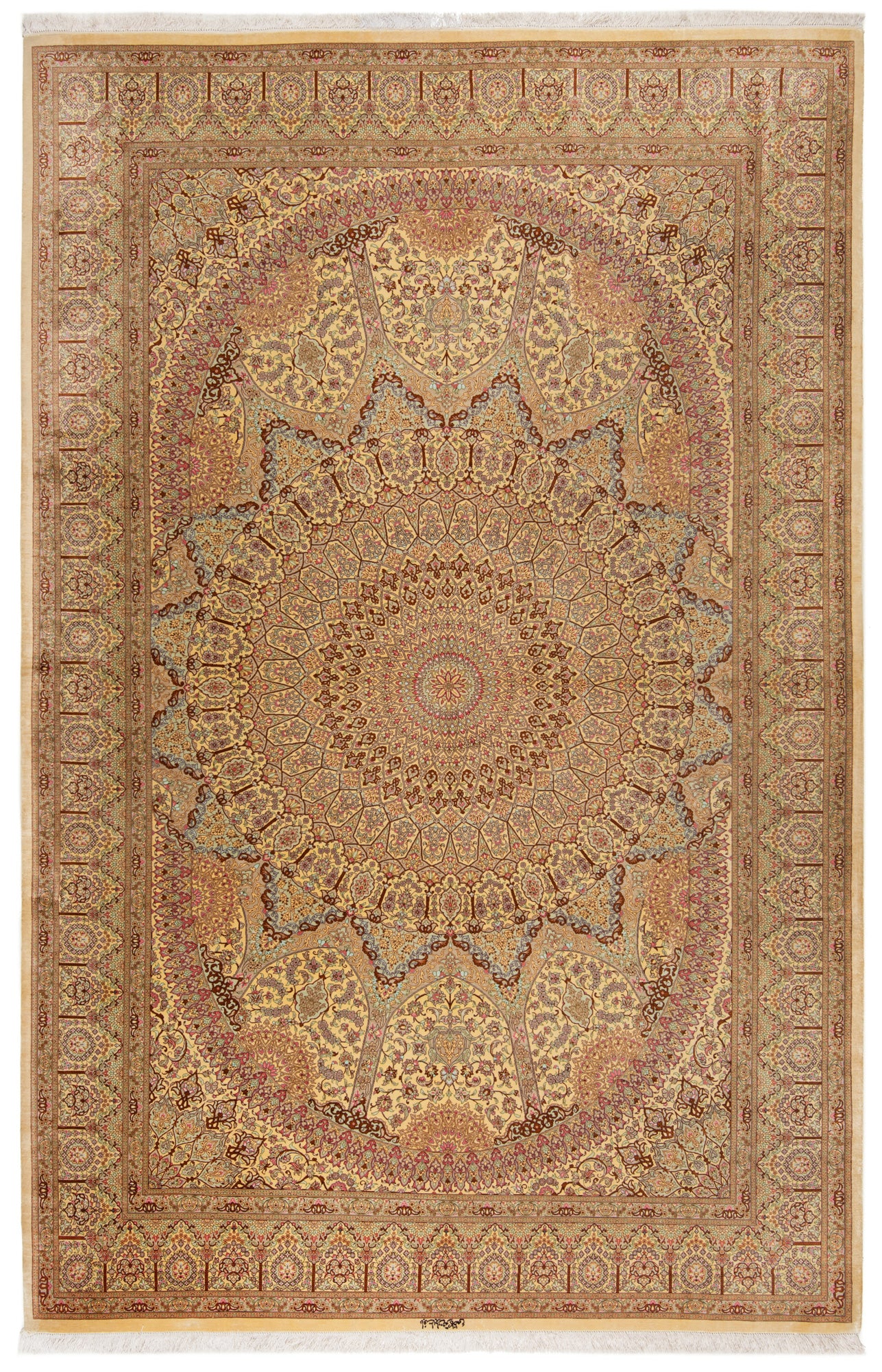 Alfombra persa Qom Silk Kazemi | 304 x 197 cm