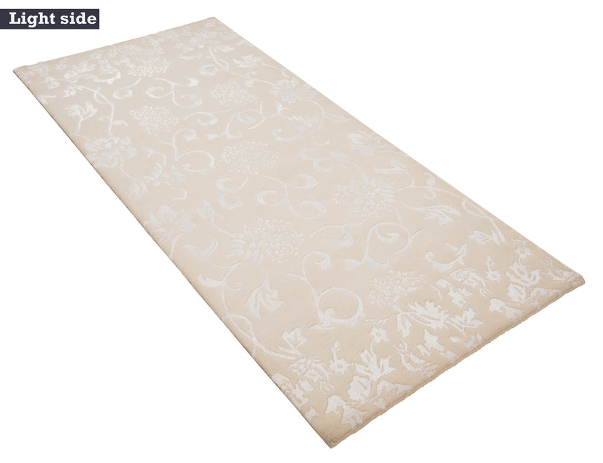 Alfombra moderna Pokara Silk Tach | 198 x 90 cm
