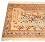 Alfombra persa de seda Qom | 146 x 97 cm