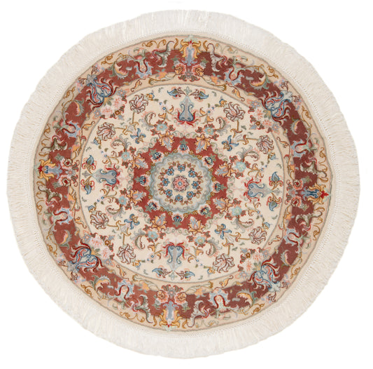 Alfombra persa Tabriz 50Raj | 100 x 100 cm