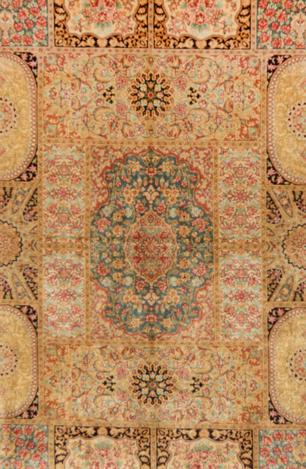 Alfombra persa de seda Qom | 195 x 130 cm