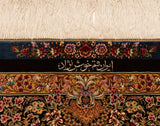 Carpete persa Khoshnejad de seda qom | 209 x 136 cm